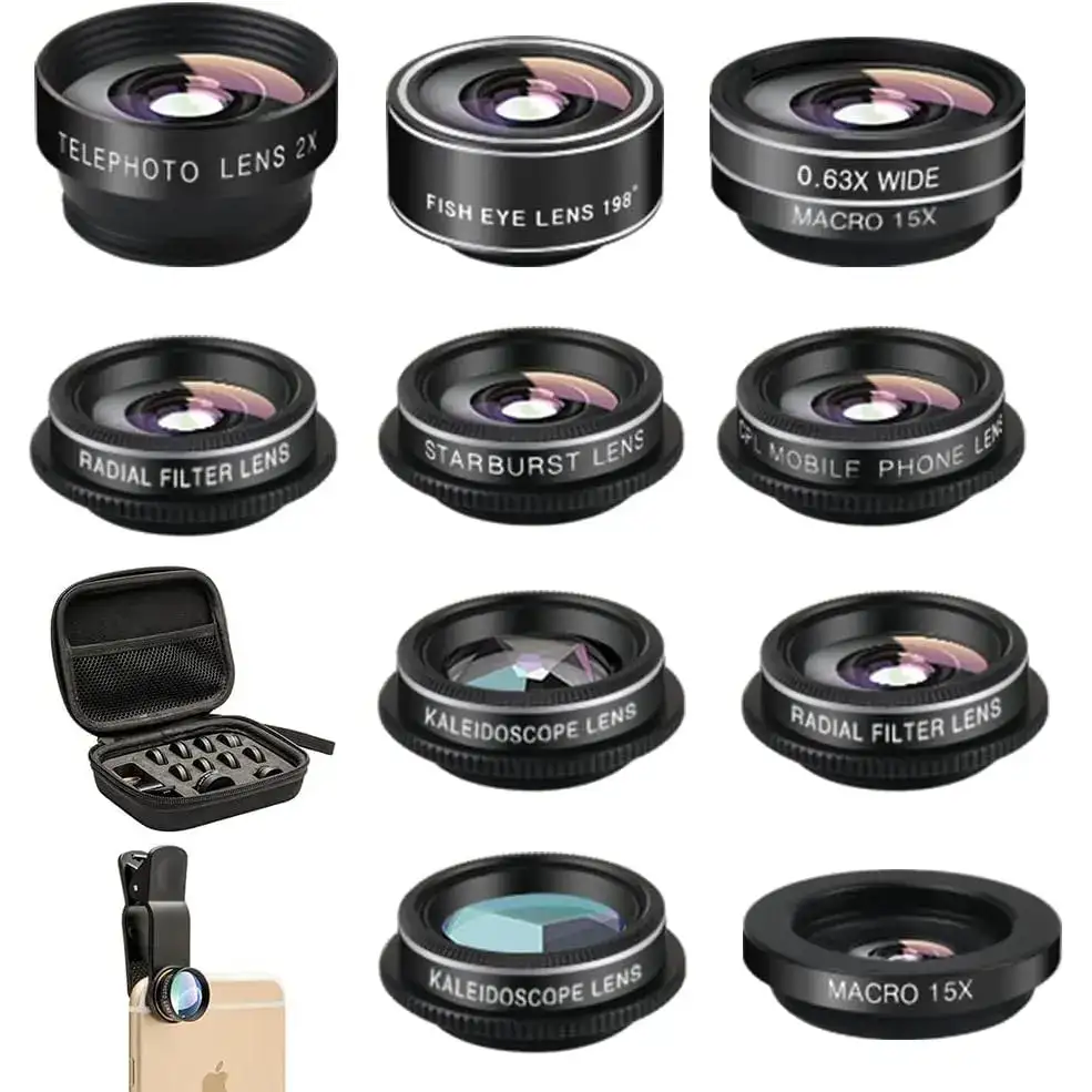 Mocalaca Phone Camera Lens (11 Lenses) Phone Lens Kit - 1